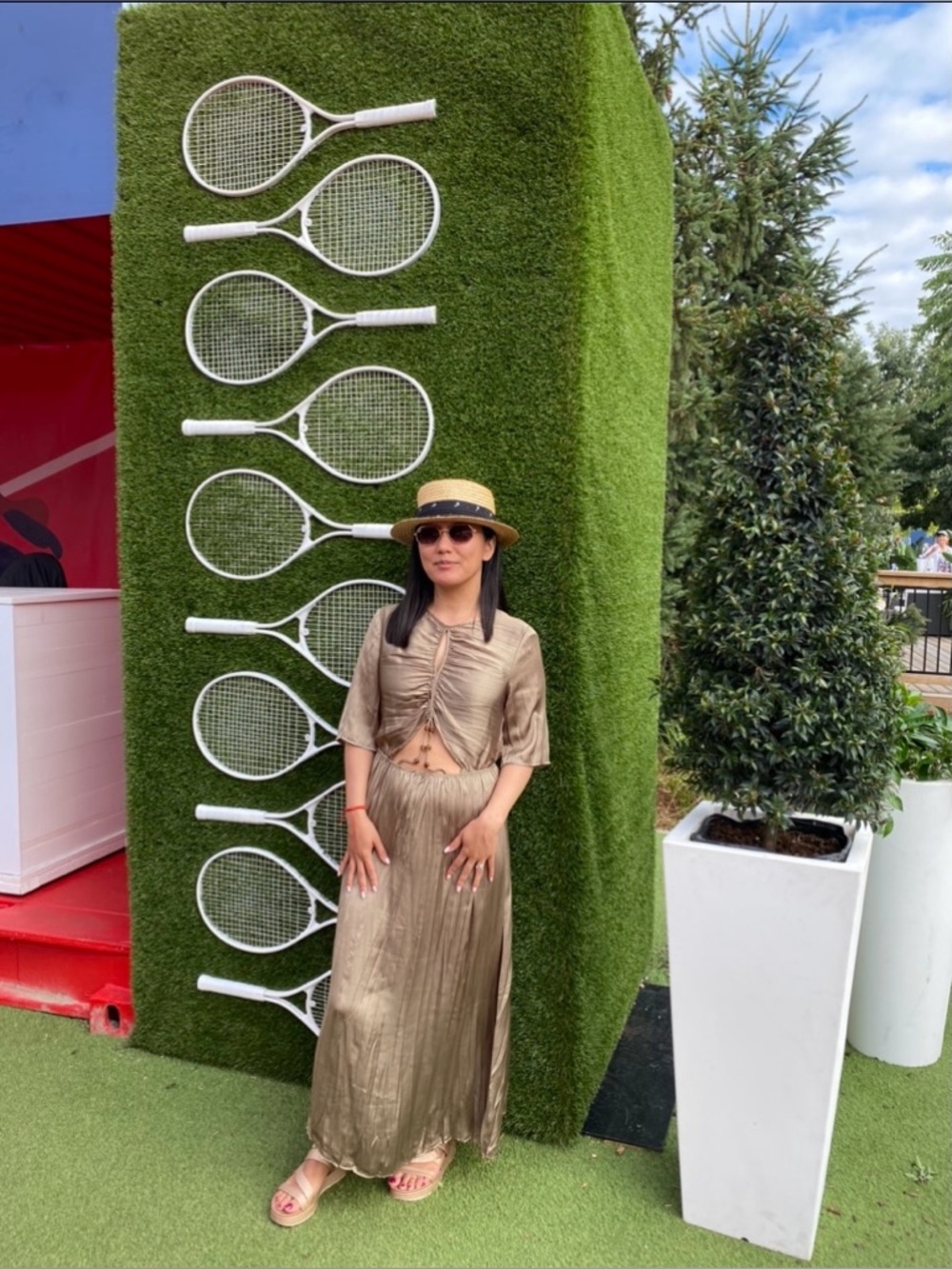 ZARA WRINKLE SATIN EFFECT CUT OUT MIDI DRESS (Customized) - Picture 12 of 12